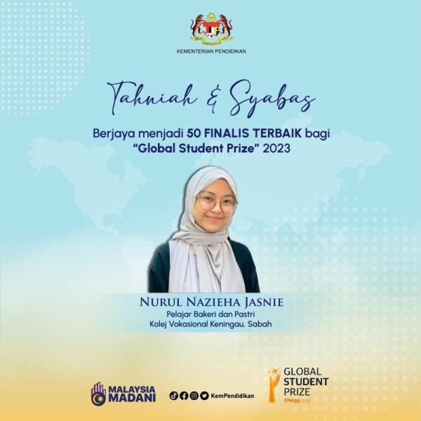 Sabahan among 50 shortlisted for Global Student Prize