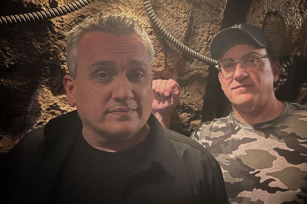 Directors Joe and Anthony Russo on set during the first week of production on The Electric State